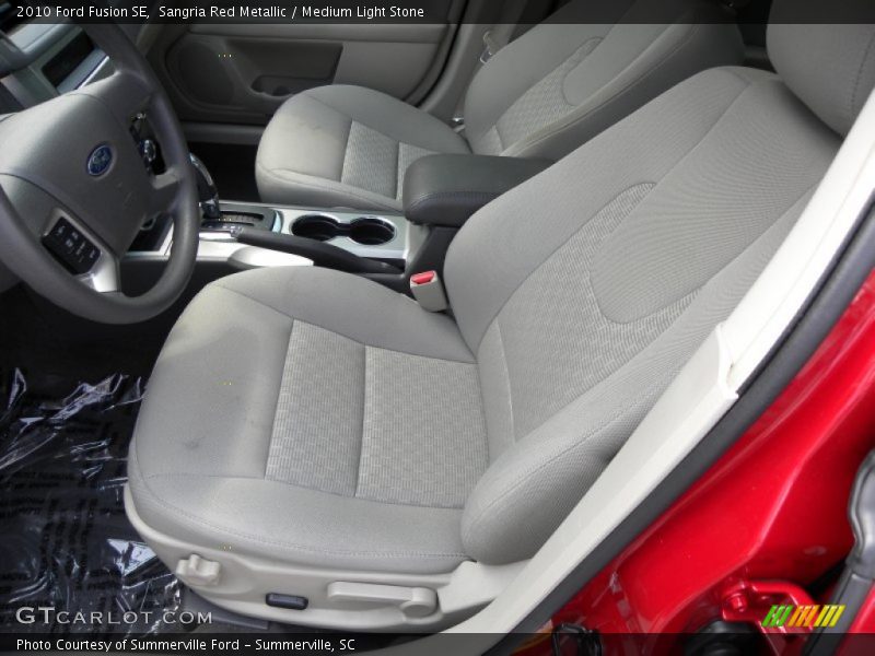 Sangria Red Metallic / Medium Light Stone 2010 Ford Fusion SE