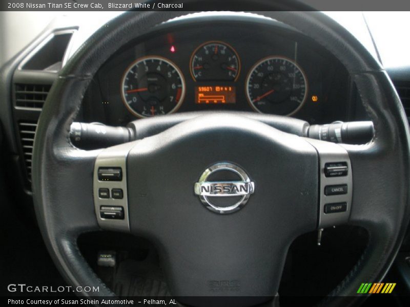 Blizzard White / Charcoal 2008 Nissan Titan SE Crew Cab