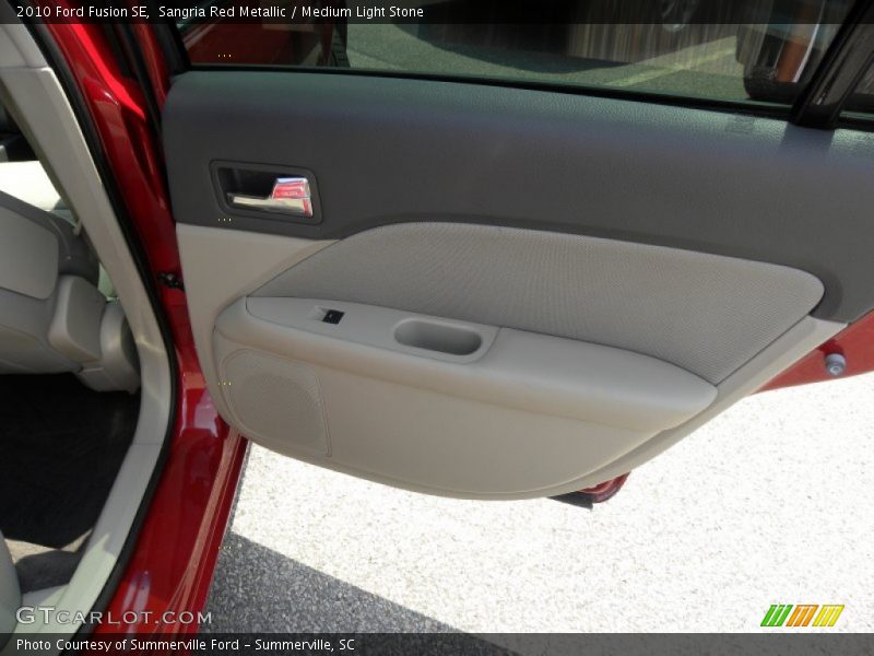 Sangria Red Metallic / Medium Light Stone 2010 Ford Fusion SE