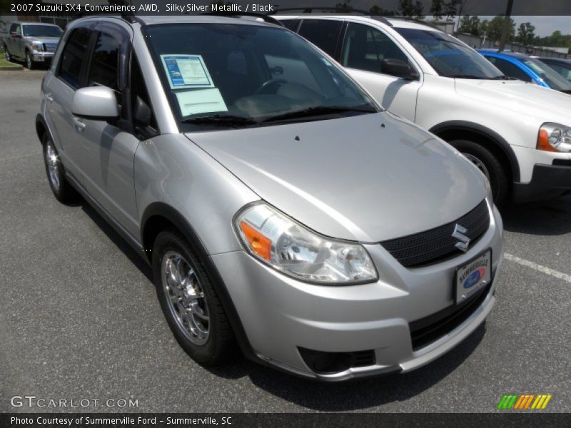 Silky Silver Metallic / Black 2007 Suzuki SX4 Convenience AWD