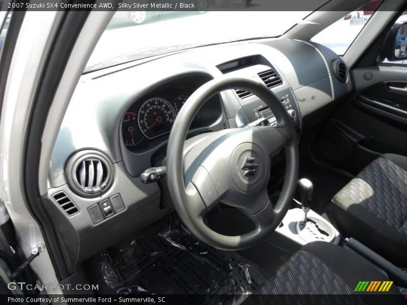 Silky Silver Metallic / Black 2007 Suzuki SX4 Convenience AWD