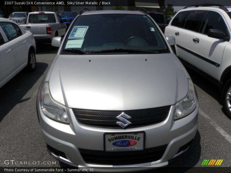 Silky Silver Metallic / Black 2007 Suzuki SX4 Convenience AWD