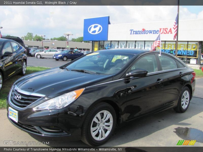 Midnight Black / Gray 2011 Hyundai Sonata GLS