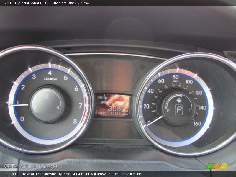Midnight Black / Gray 2011 Hyundai Sonata GLS