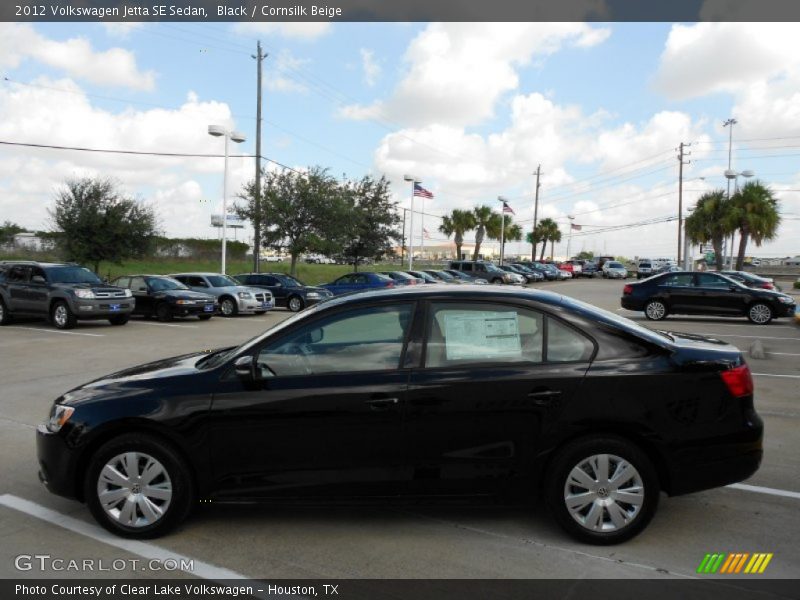 Black / Cornsilk Beige 2012 Volkswagen Jetta SE Sedan