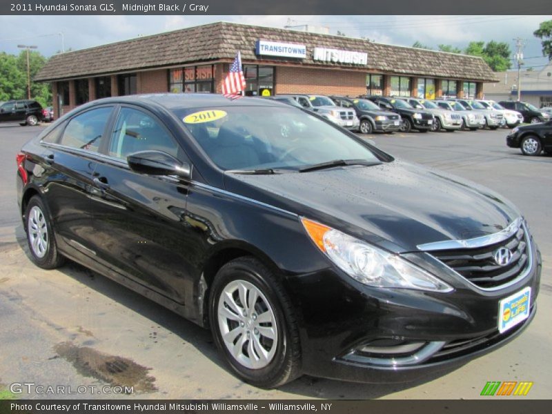 Midnight Black / Gray 2011 Hyundai Sonata GLS