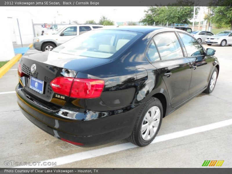 Black / Cornsilk Beige 2012 Volkswagen Jetta SE Sedan