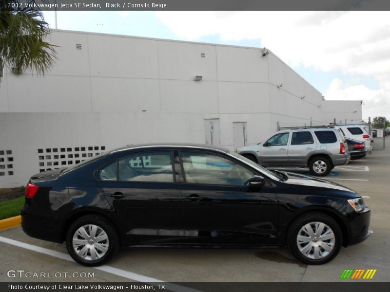 Black / Cornsilk Beige 2012 Volkswagen Jetta SE Sedan