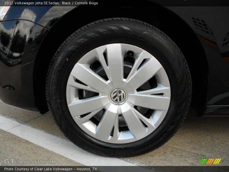 Black / Cornsilk Beige 2012 Volkswagen Jetta SE Sedan