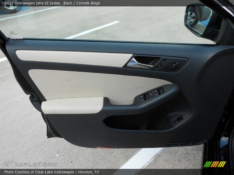 Black / Cornsilk Beige 2012 Volkswagen Jetta SE Sedan