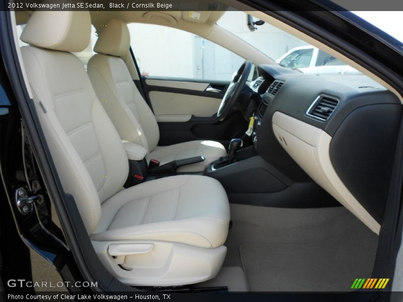 Black / Cornsilk Beige 2012 Volkswagen Jetta SE Sedan