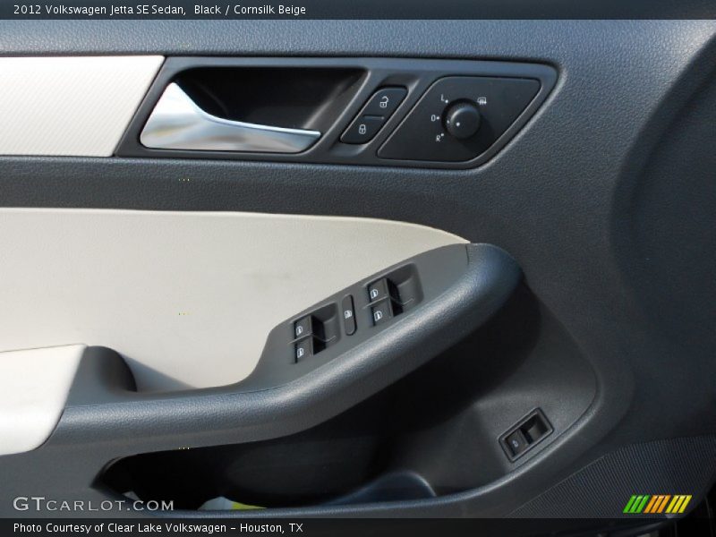 Black / Cornsilk Beige 2012 Volkswagen Jetta SE Sedan