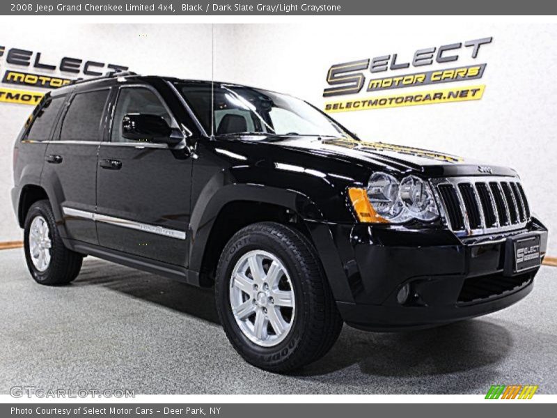 Black / Dark Slate Gray/Light Graystone 2008 Jeep Grand Cherokee Limited 4x4