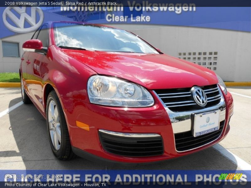 Salsa Red / Anthracite Black 2008 Volkswagen Jetta S Sedan