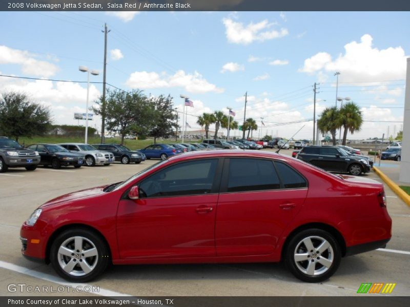 Salsa Red / Anthracite Black 2008 Volkswagen Jetta S Sedan