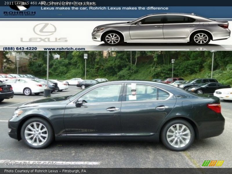 Smoky Granite Mica / Black 2011 Lexus LS 460 AWD