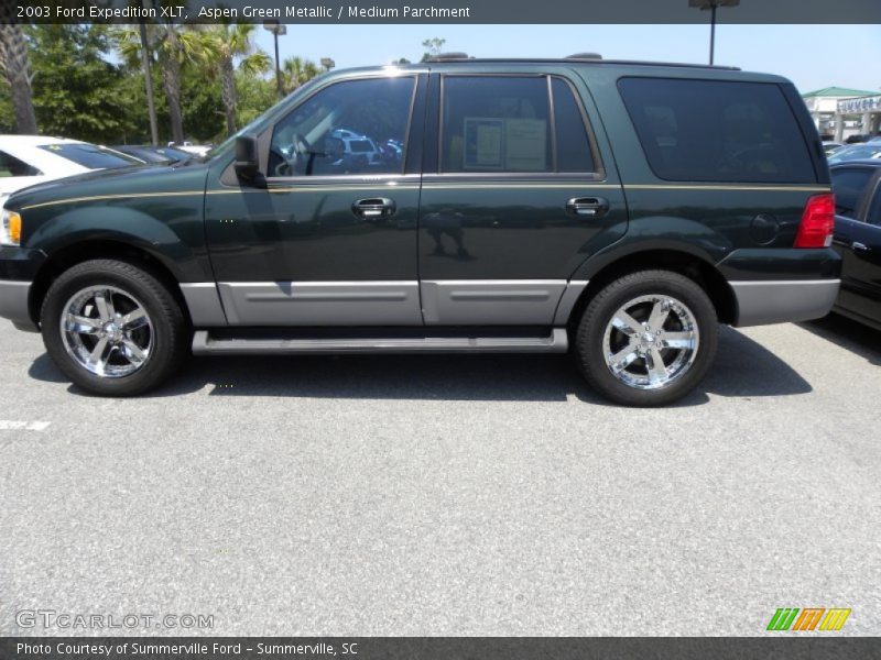 Aspen Green Metallic / Medium Parchment 2003 Ford Expedition XLT