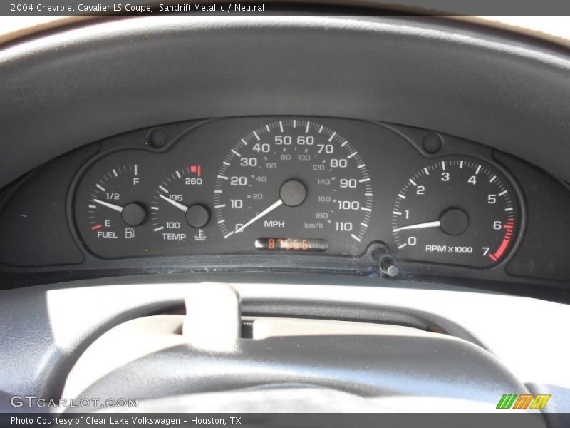  2004 Cavalier LS Coupe LS Coupe Gauges