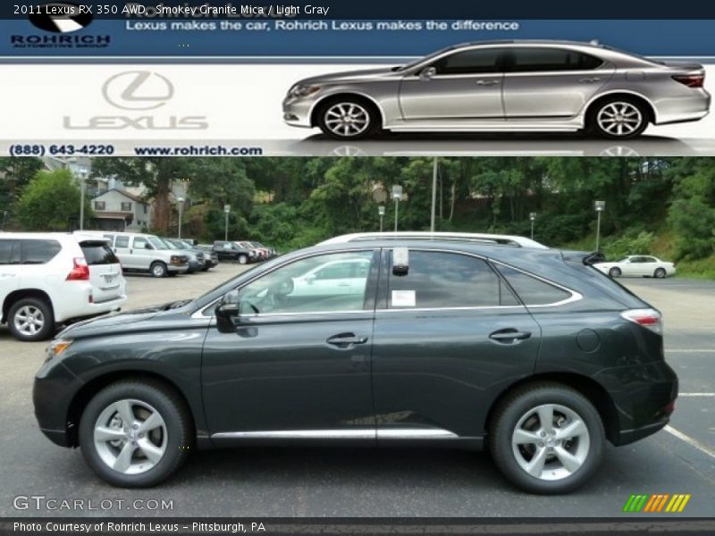 Smokey Granite Mica / Light Gray 2011 Lexus RX 350 AWD