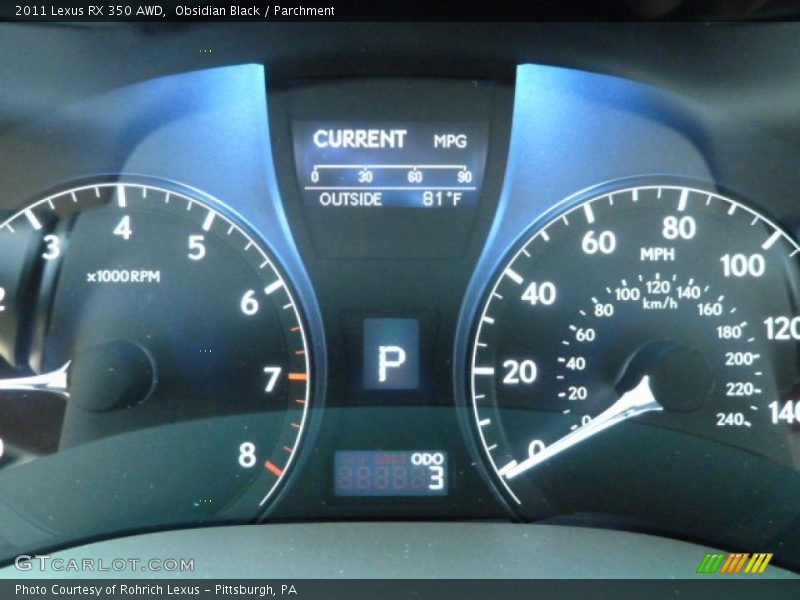 Obsidian Black / Parchment 2011 Lexus RX 350 AWD
