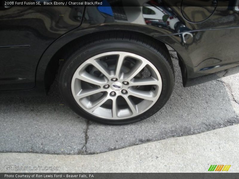 Black Ebony / Charcoal Black/Red 2008 Ford Fusion SE