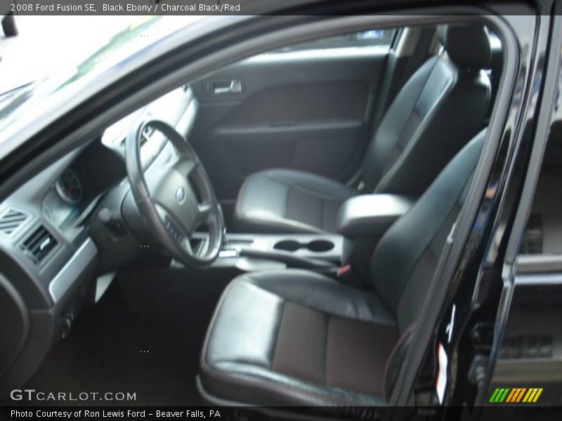 Black Ebony / Charcoal Black/Red 2008 Ford Fusion SE