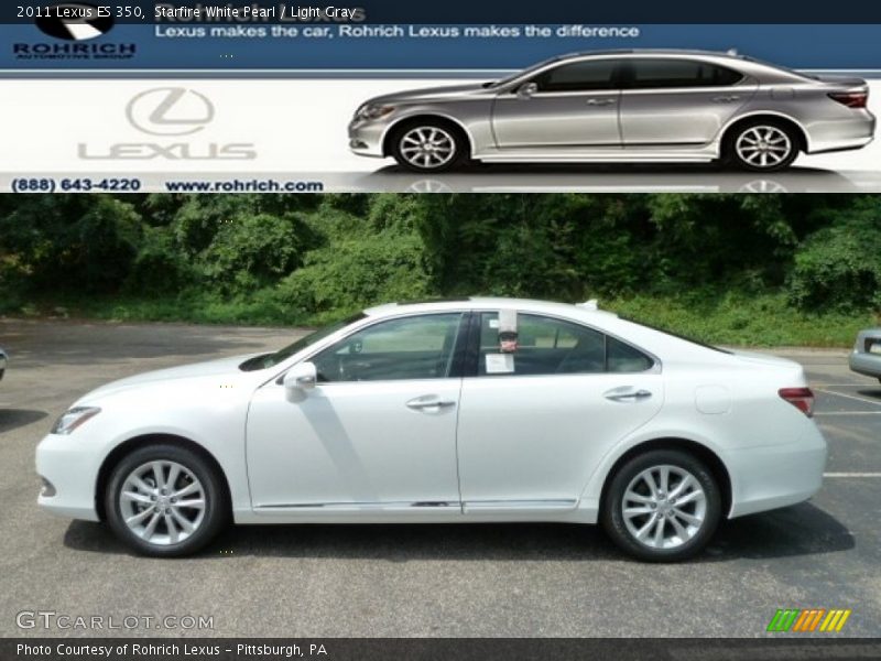 Starfire White Pearl / Light Gray 2011 Lexus ES 350