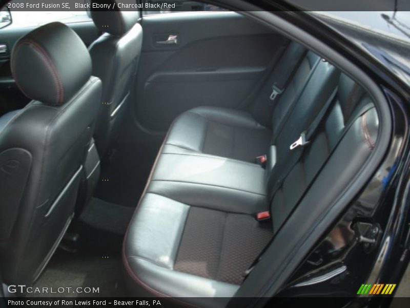 Black Ebony / Charcoal Black/Red 2008 Ford Fusion SE