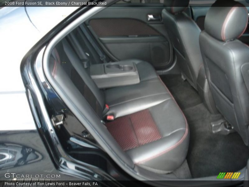 Black Ebony / Charcoal Black/Red 2008 Ford Fusion SE