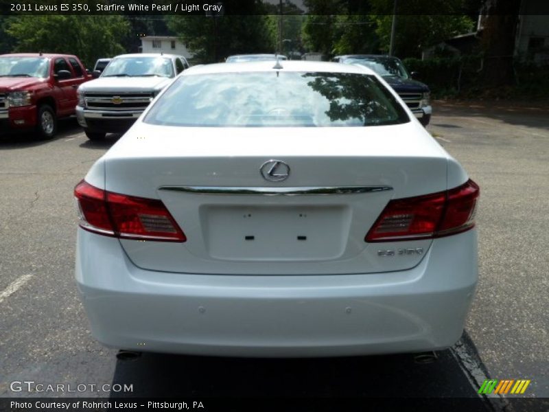 Starfire White Pearl / Light Gray 2011 Lexus ES 350