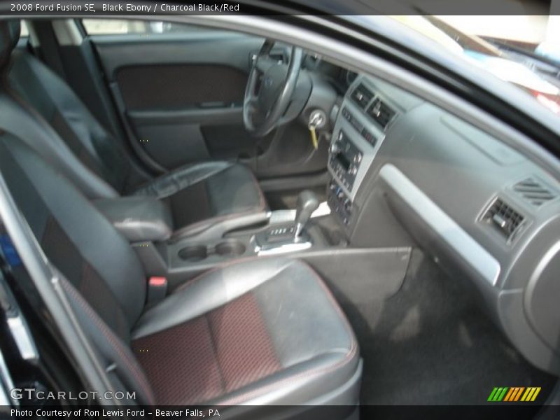 Black Ebony / Charcoal Black/Red 2008 Ford Fusion SE