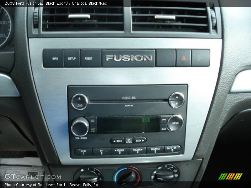Black Ebony / Charcoal Black/Red 2008 Ford Fusion SE