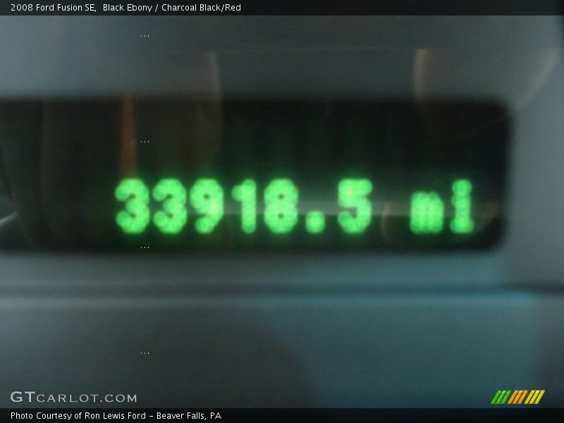 Black Ebony / Charcoal Black/Red 2008 Ford Fusion SE