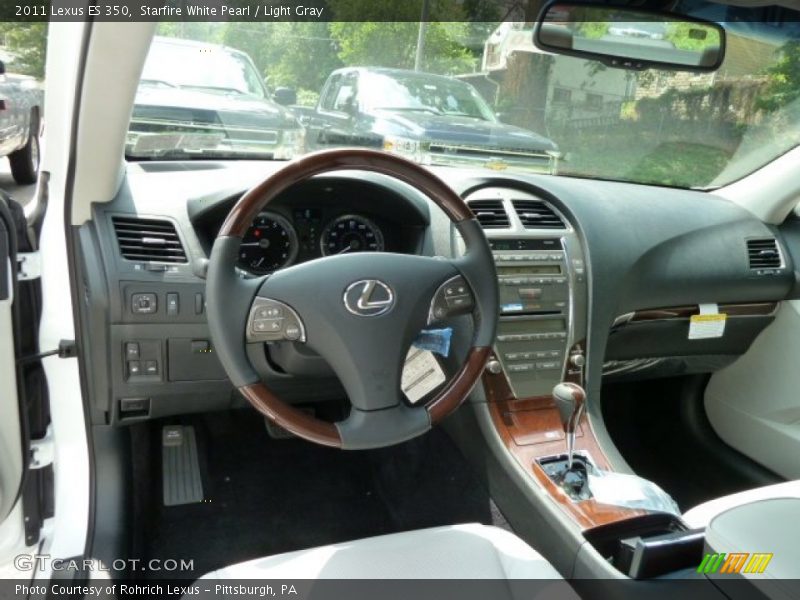 Starfire White Pearl / Light Gray 2011 Lexus ES 350