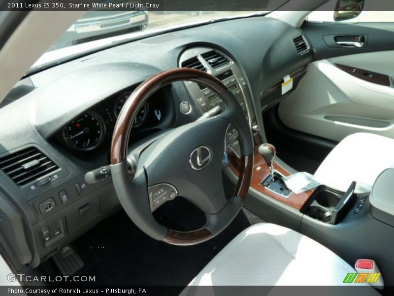 Starfire White Pearl / Light Gray 2011 Lexus ES 350