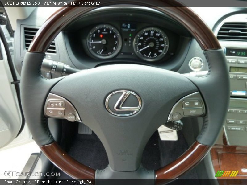 Starfire White Pearl / Light Gray 2011 Lexus ES 350