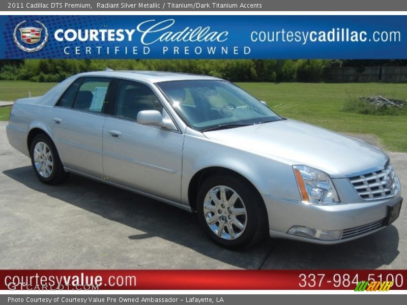 Radiant Silver Metallic / Titanium/Dark Titanium Accents 2011 Cadillac DTS Premium