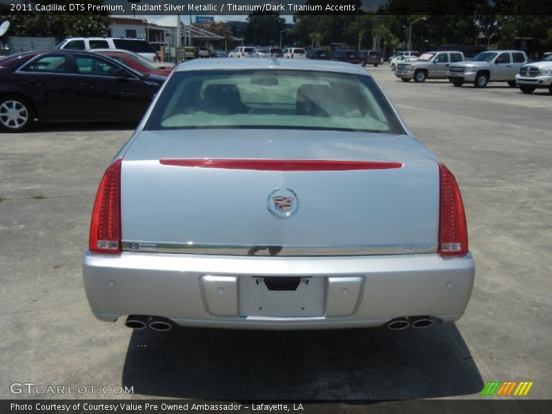 Radiant Silver Metallic / Titanium/Dark Titanium Accents 2011 Cadillac DTS Premium