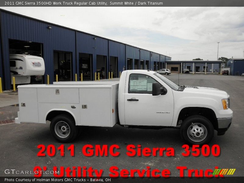 Summit White / Dark Titanium 2011 GMC Sierra 3500HD Work Truck Regular Cab Utility