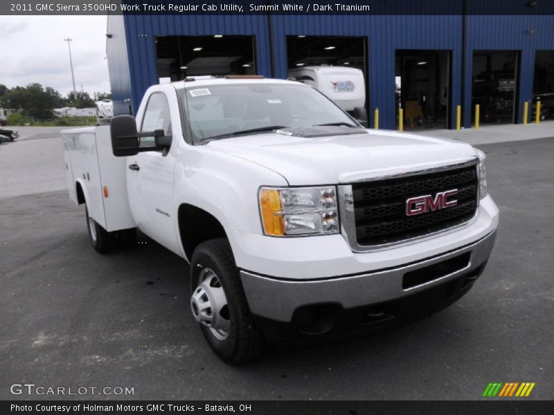 Summit White / Dark Titanium 2011 GMC Sierra 3500HD Work Truck Regular Cab Utility