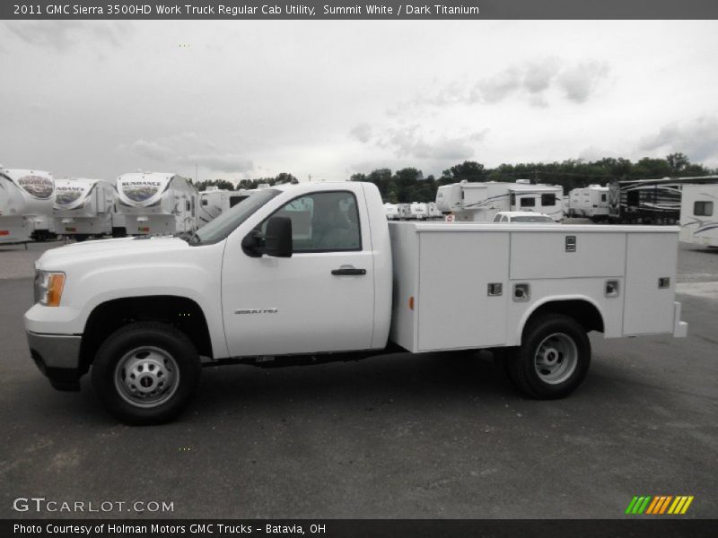 Summit White / Dark Titanium 2011 GMC Sierra 3500HD Work Truck Regular Cab Utility