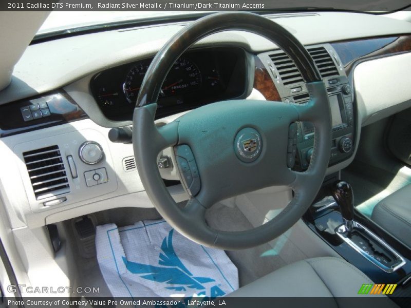 Radiant Silver Metallic / Titanium/Dark Titanium Accents 2011 Cadillac DTS Premium