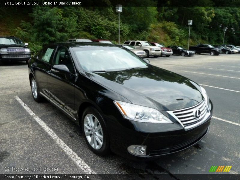 Obsidian Black / Black 2011 Lexus ES 350