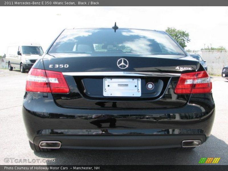 Black / Black 2011 Mercedes-Benz E 350 4Matic Sedan