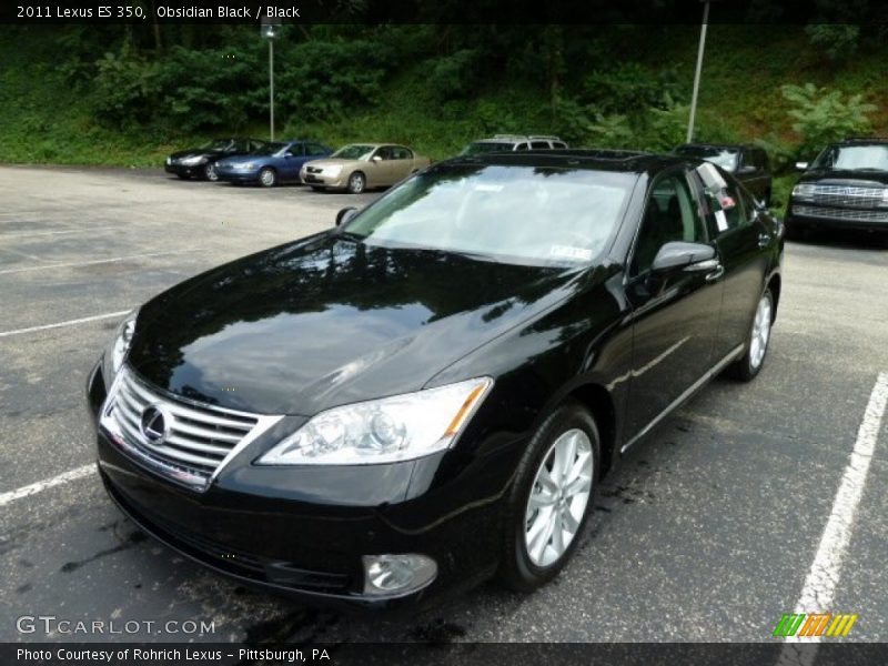 Obsidian Black / Black 2011 Lexus ES 350