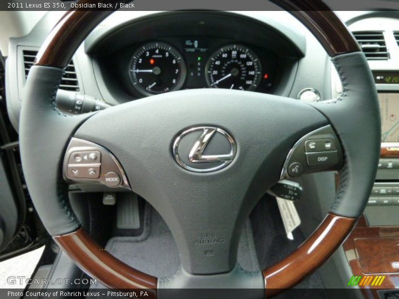 Obsidian Black / Black 2011 Lexus ES 350
