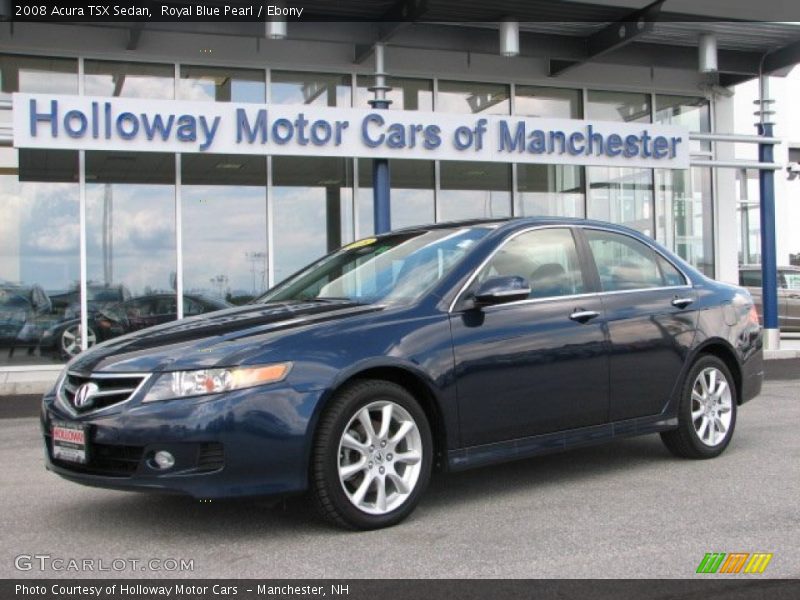 Royal Blue Pearl / Ebony 2008 Acura TSX Sedan