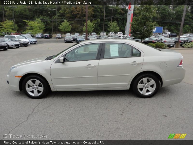 Light Sage Metallic / Medium Light Stone 2008 Ford Fusion SE