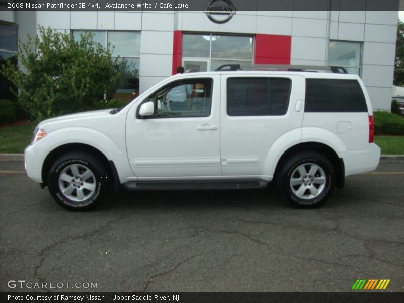 Avalanche White / Cafe Latte 2008 Nissan Pathfinder SE 4x4