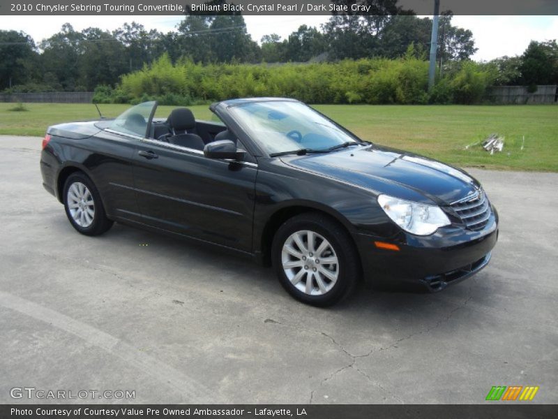 Brilliant Black Crystal Pearl / Dark Slate Gray 2010 Chrysler Sebring Touring Convertible